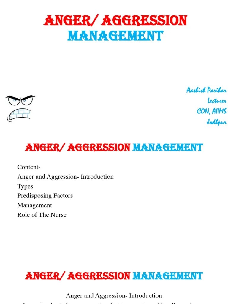 Anger Aggression Management | PDF | Aggression | Anger