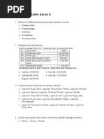 Dec 08, 2017 · contoh soal akuntansi kelas 10 (transaksi bisnis perusahaan dan persamaan dasar akuntansi) dalam materi pelajaran ekonomi atau akuntansi sering kita jumpai kata transaksi, terus apa arti dari transaki itu sendiri. Soal Akuntansi Kelas X Pdf