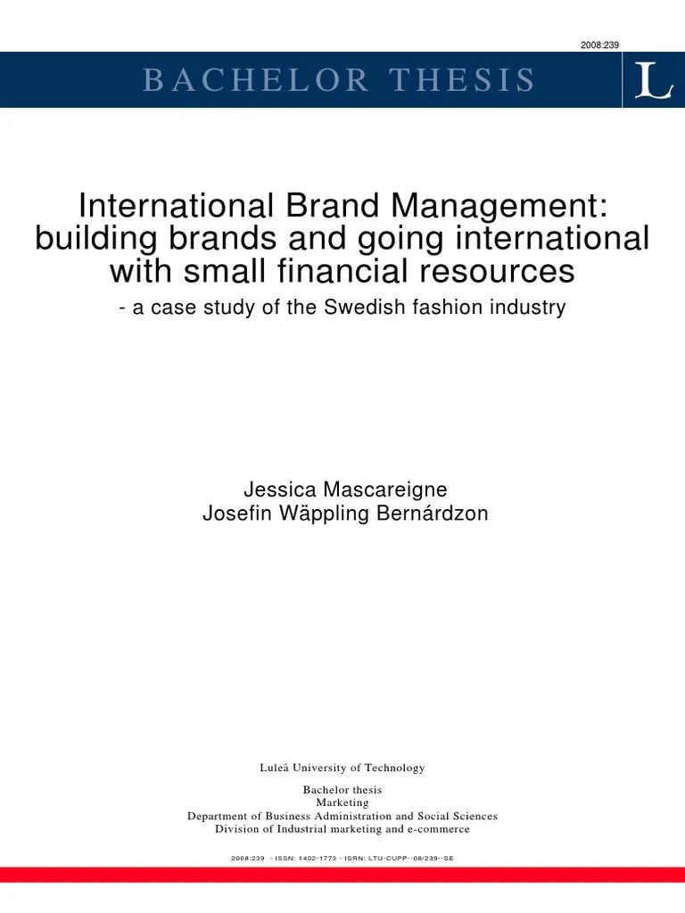 Fulltext01 PDF | PDF | Brand | Target Audience