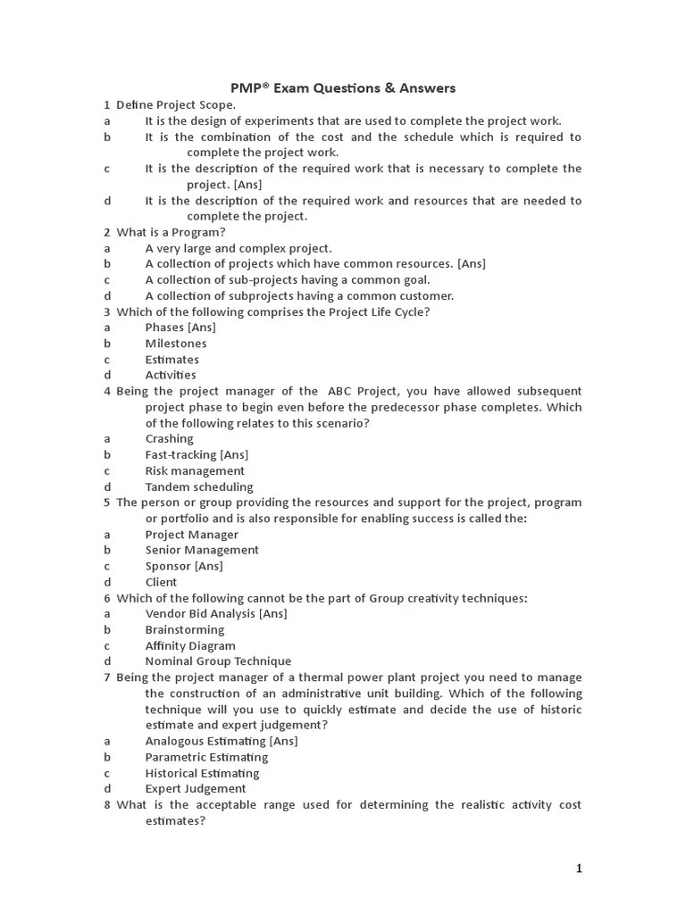 PMP Questions | PDF | Risk Management | Risk