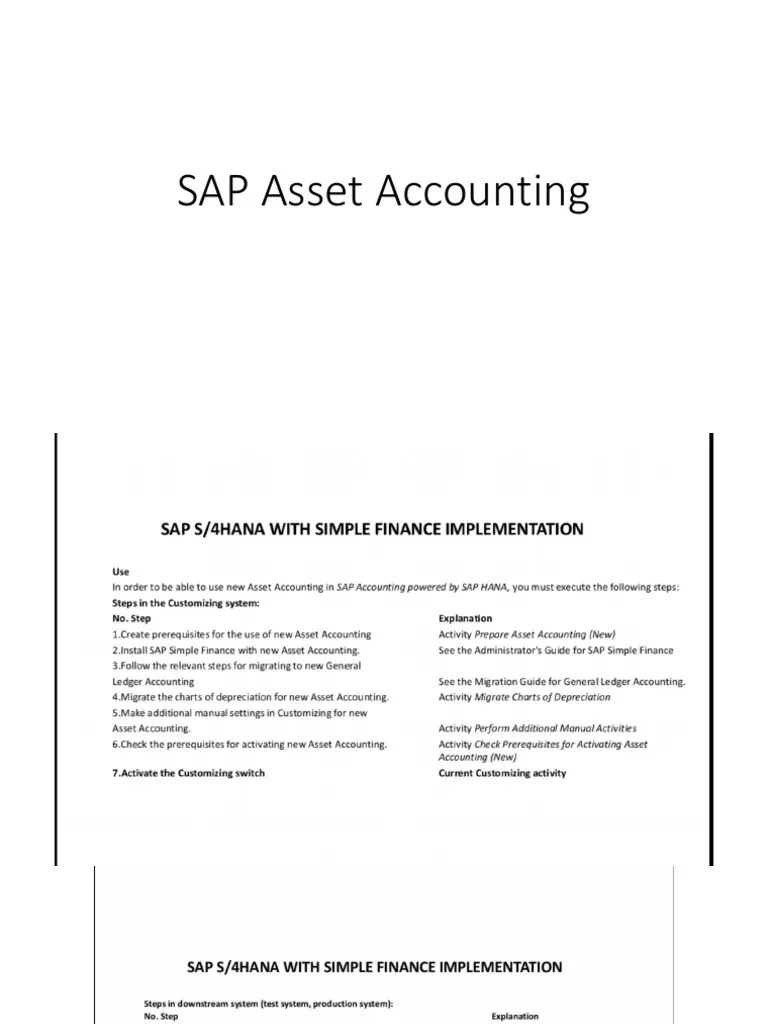 SAP S4 Asset Accounting Configuration | PDF
