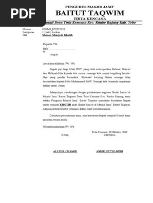 Untuk makluman tuan, wang lebihan peruntukan prasekolah tahun 2009 bagi sekolah ini masih berbaki sebanyak . Mohon Menjadi Khotib Dan Bilal Pdf