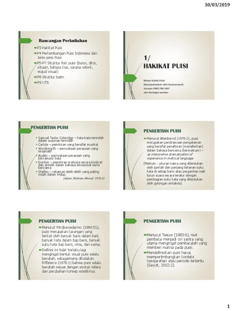 Materi Puisi PDF | PDF