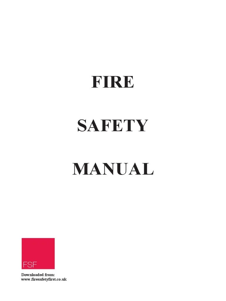 FSF - Fire Safety Manual PDF | PDF | Fire Safety | Firefighting