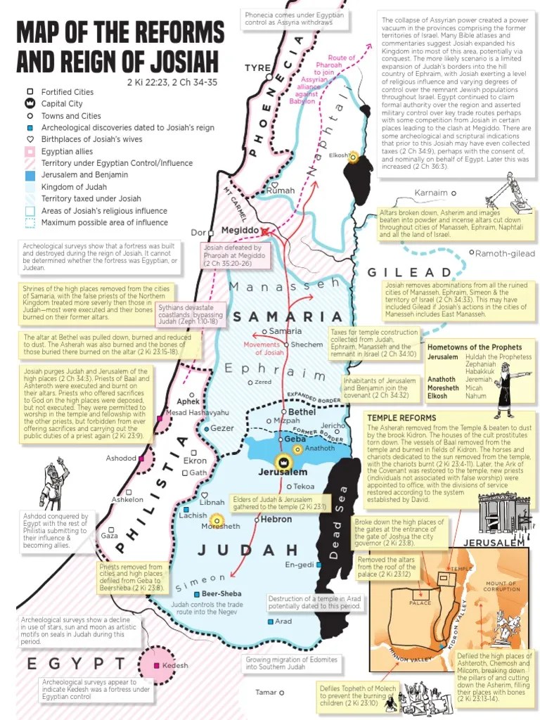 Map Of Israel And Judah During The Reign Of Josiah Printable.pdf ...