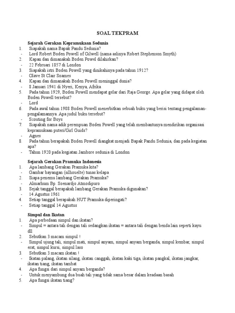 Penemu Tunas Kelapa - Blog Materi Pramuka