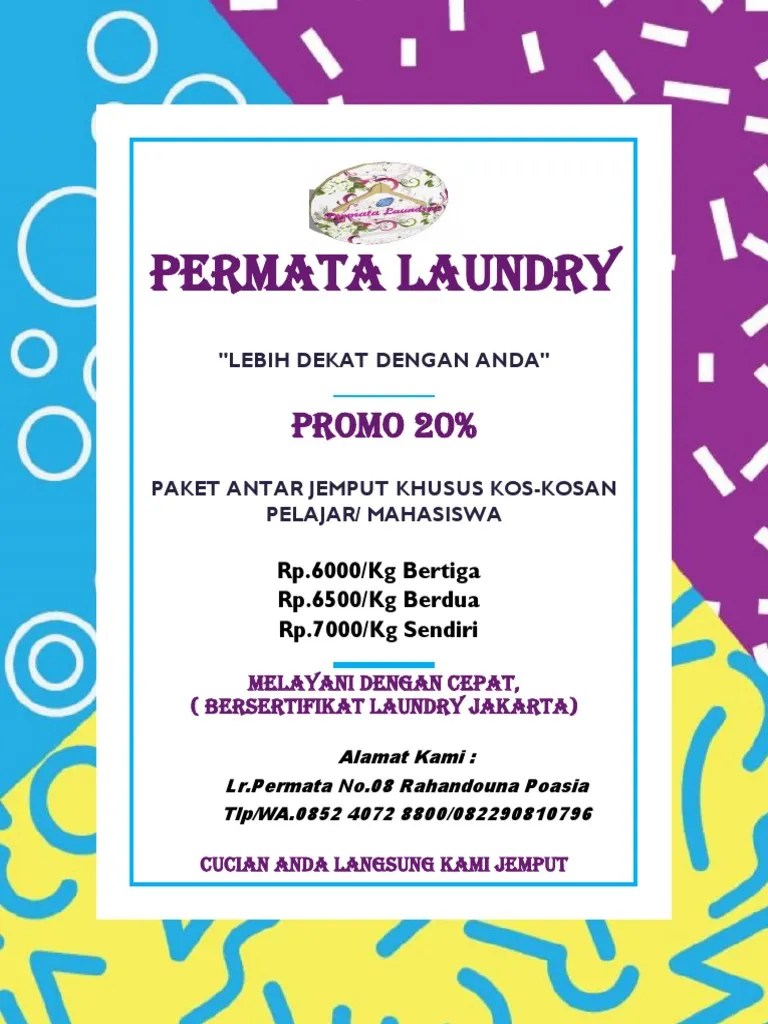Jika anda membutukan contoh surat lamaran kerja umum, anda bisa coba baca beberapa referensi yang telah kami buat dari text dan dengan gambar. Brosur Laundry Design Pdf