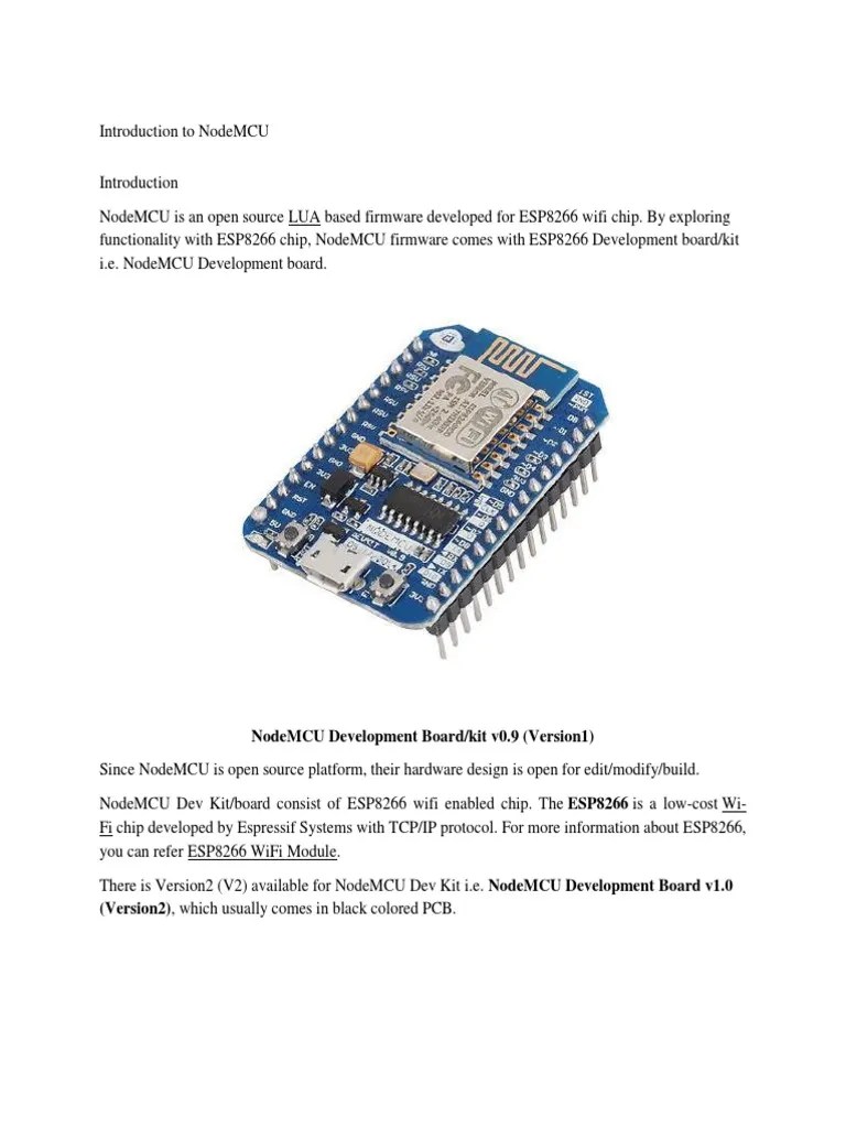 Nodemcu | PDF | Arduino | Telecommunications