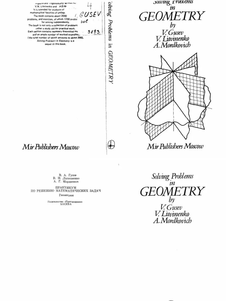 V. Gusev, V. Litvinenko - Solving Problems In Geometry PDF | PDF