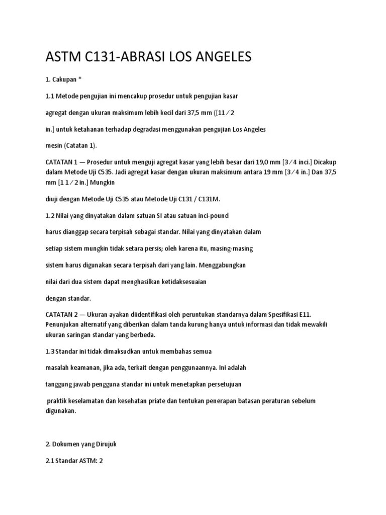 Astm C131-Abrasi Los Angeles | PDF