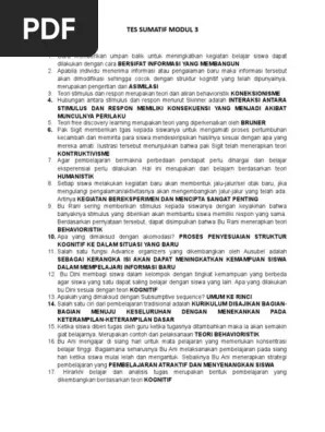 Semoga contoh soal formatif dan soal sumatif ppg kompetensi pedagogi yang kami bagikan . Tes Sumatif M3 Pdf