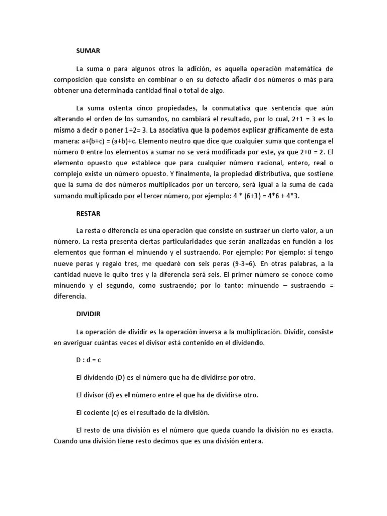La Matemática Elemental | PDF | Fracción (Matemáticas) | División (Matemáticas)