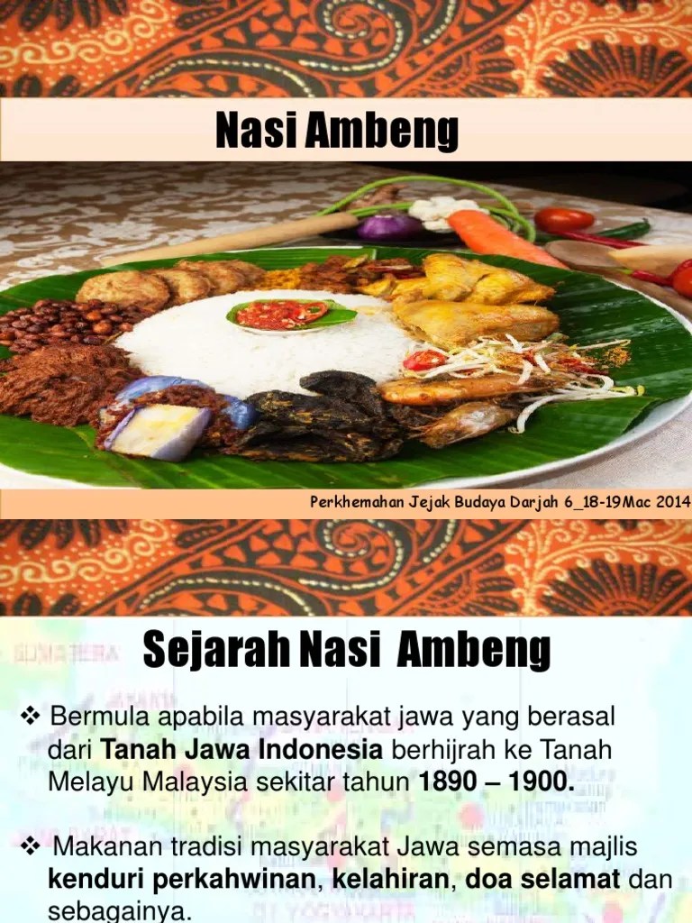 Masa ni semua bahan kisar sudah dimasukkan dalam kuali.biarkan seketika sehingga ia terbit minyak, barulah masukkana air asam jawa, garam dan . Nasiambeng Pdf Pdf