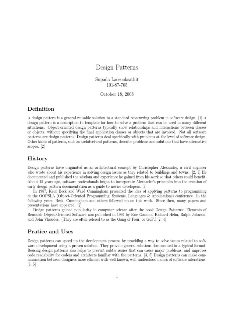 Design Patterns | PDF | Class (Computer Programming) | Inheritance ...