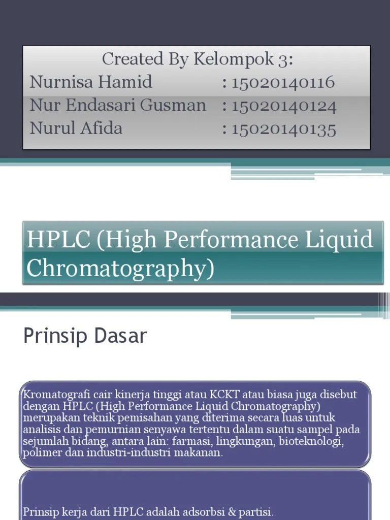 INSTRUMEN HPLC (High Performance Liquid Chromatography) | PDF