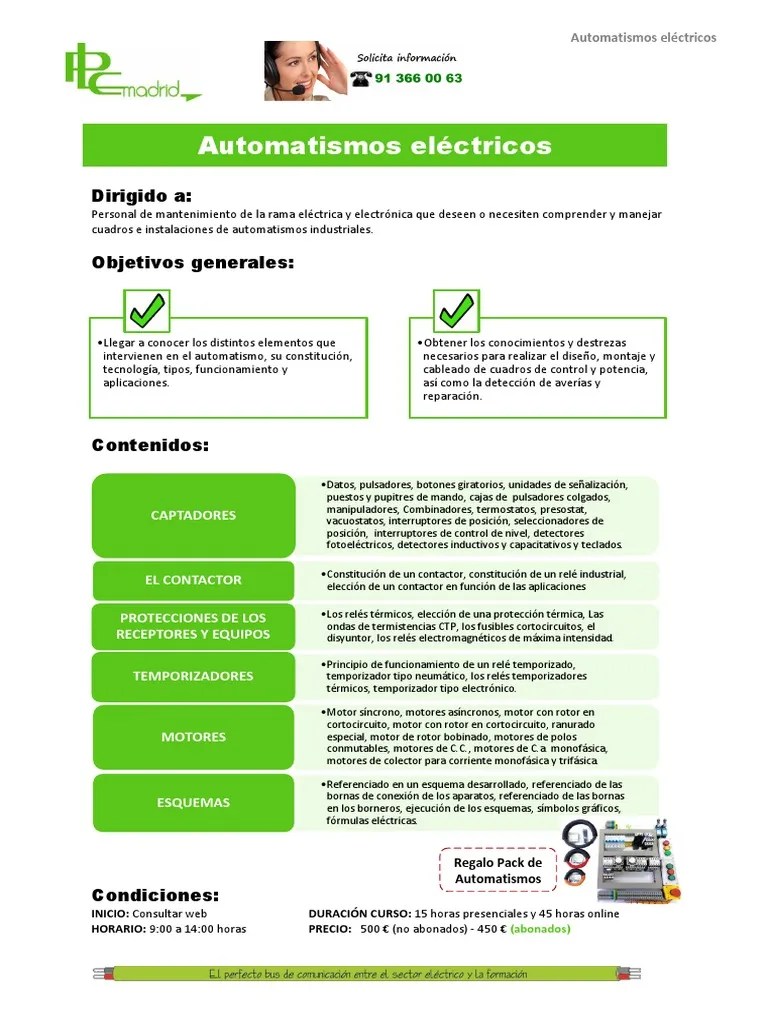 Automatismos Eléctricos | PDF | Relé | Equipo Eléctrico