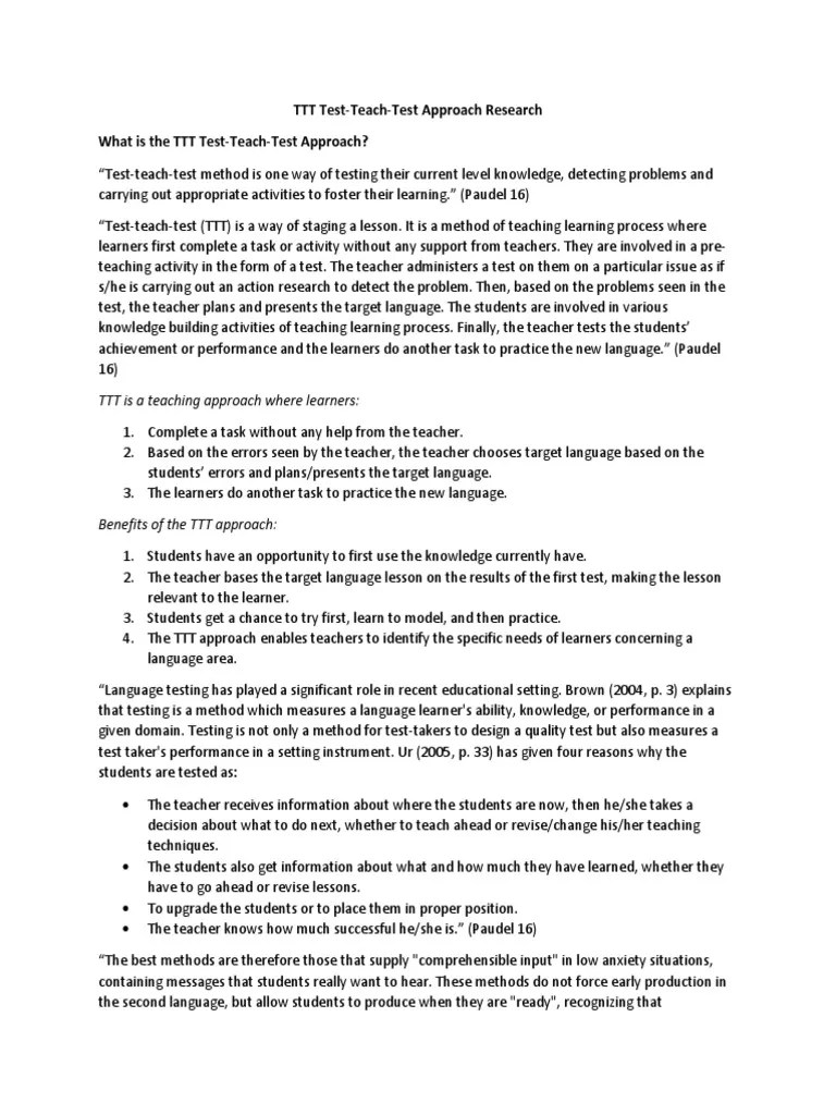 Teaching English As A Foreign Or Second Language | PDF | Second Language | English As A Second ...