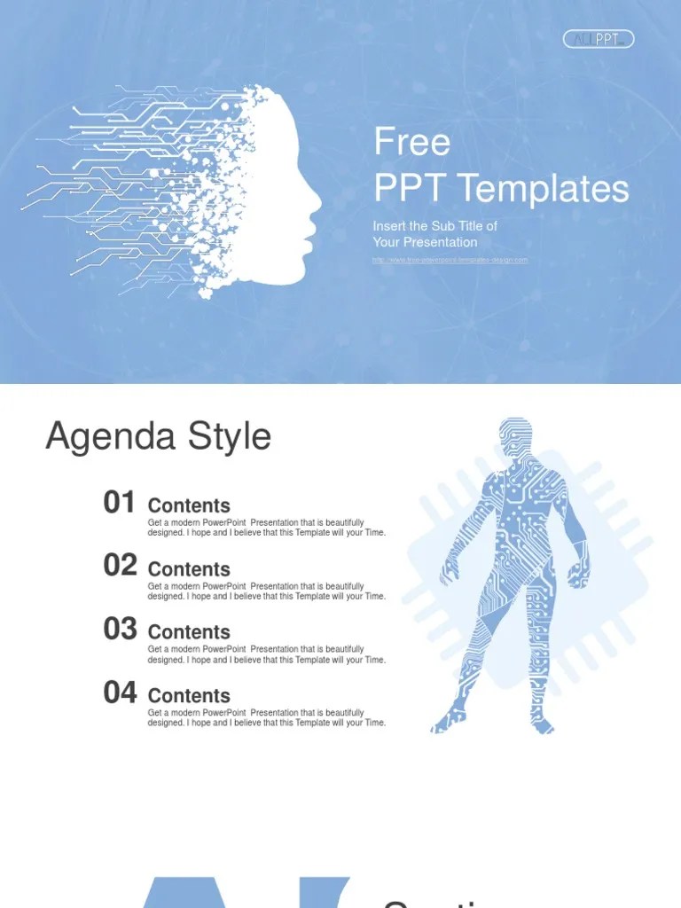 Artificial Intelligence High Technology PowerPoint Templates | PDF | Page Layout | Microsoft ...
