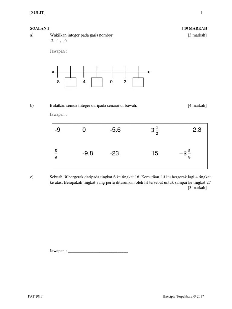 List of kunci jawaban pat kelas 6 2021 matematika 2022. Mt 1 Pdf