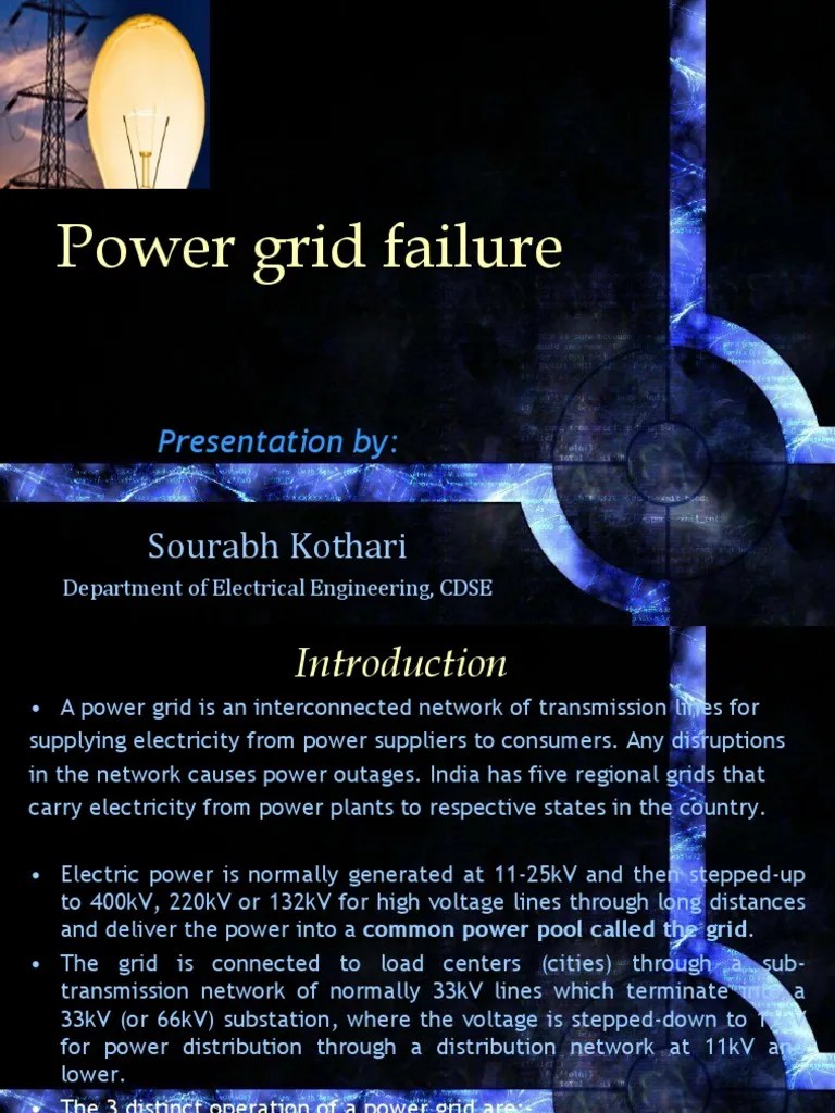Power Grid Failure | PDF | Electric Power Transmission | Electrical Grid