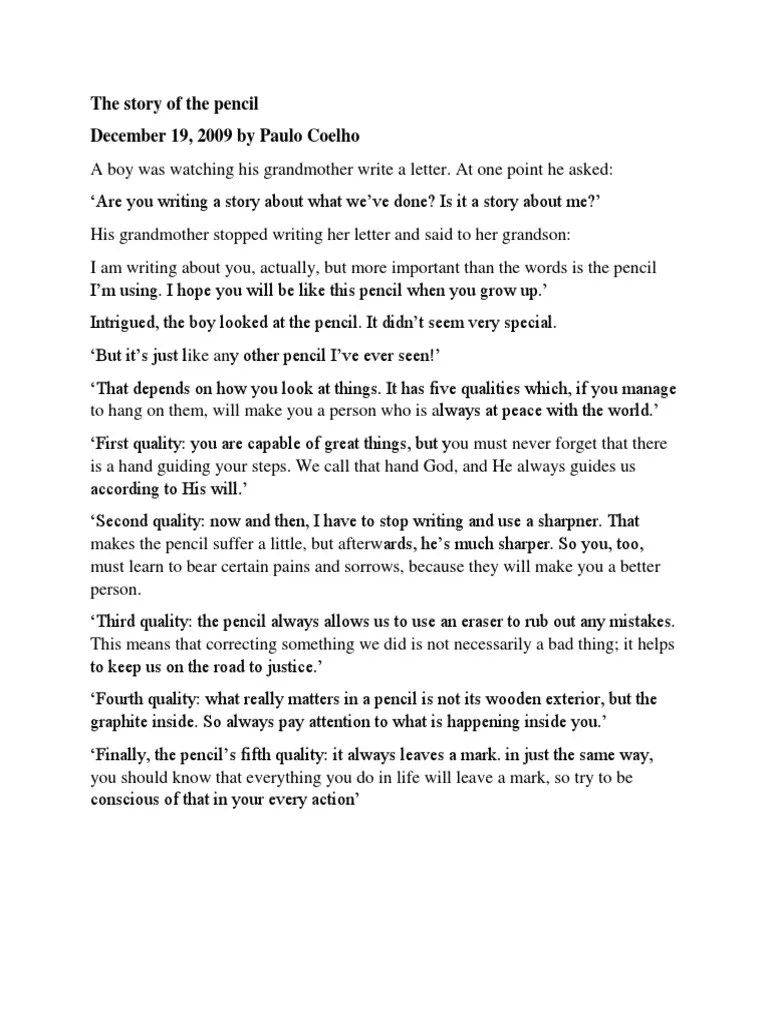 The Story Of The Pencil | PDF