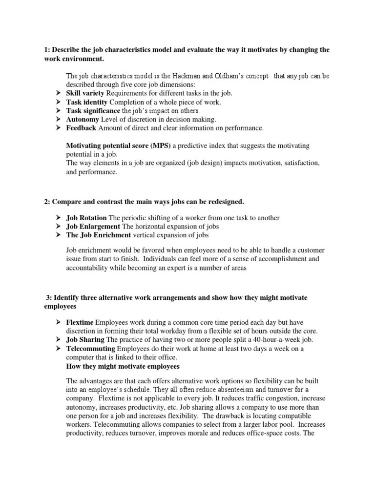 Organizational Behavior (Chapter 8) | PDF | Motivation | Motivational