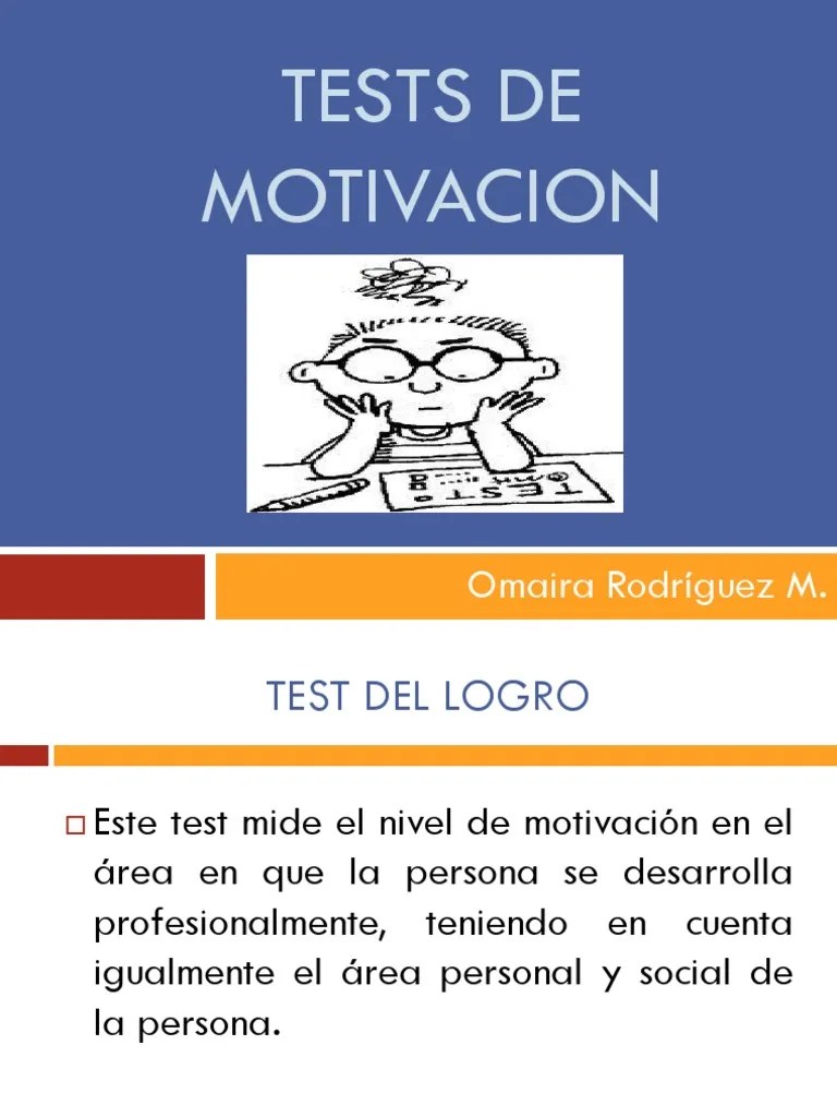 Tests De Motivacion | PDF | Motivación | Motivacional