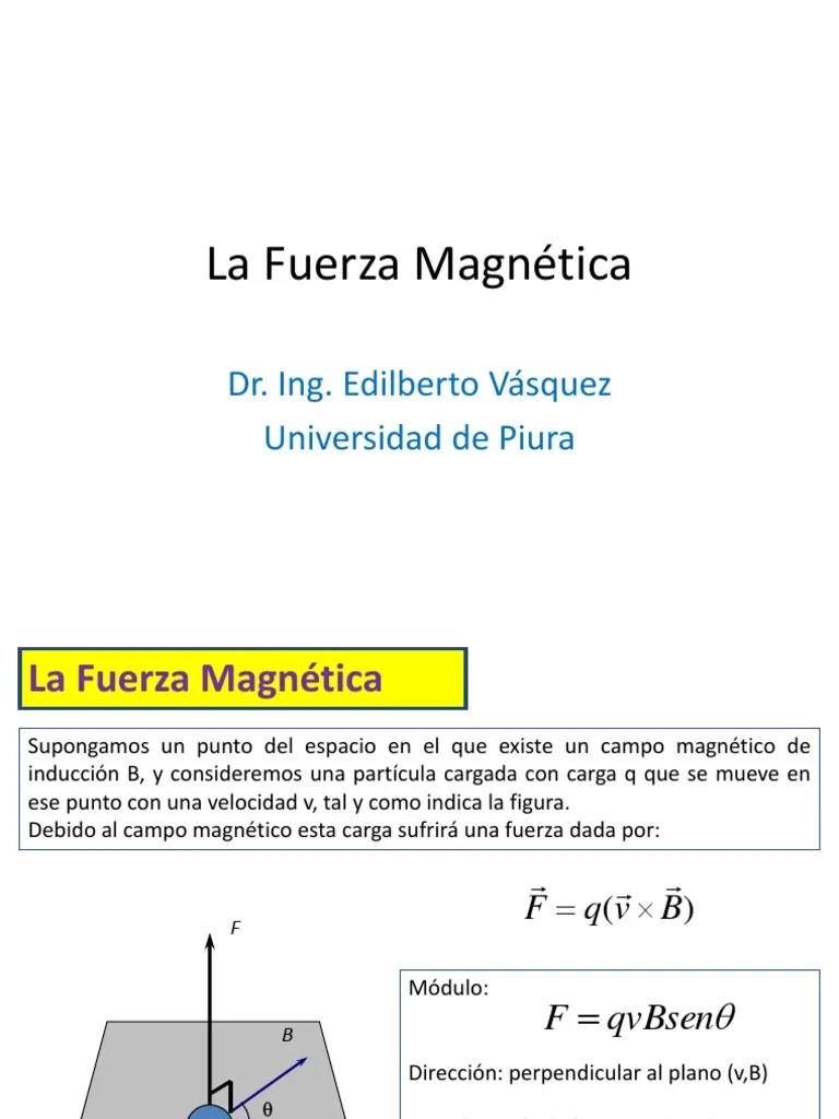 05 La Fuerza Magnética PDF | PDF | Vector Euclidiano | Fuerza