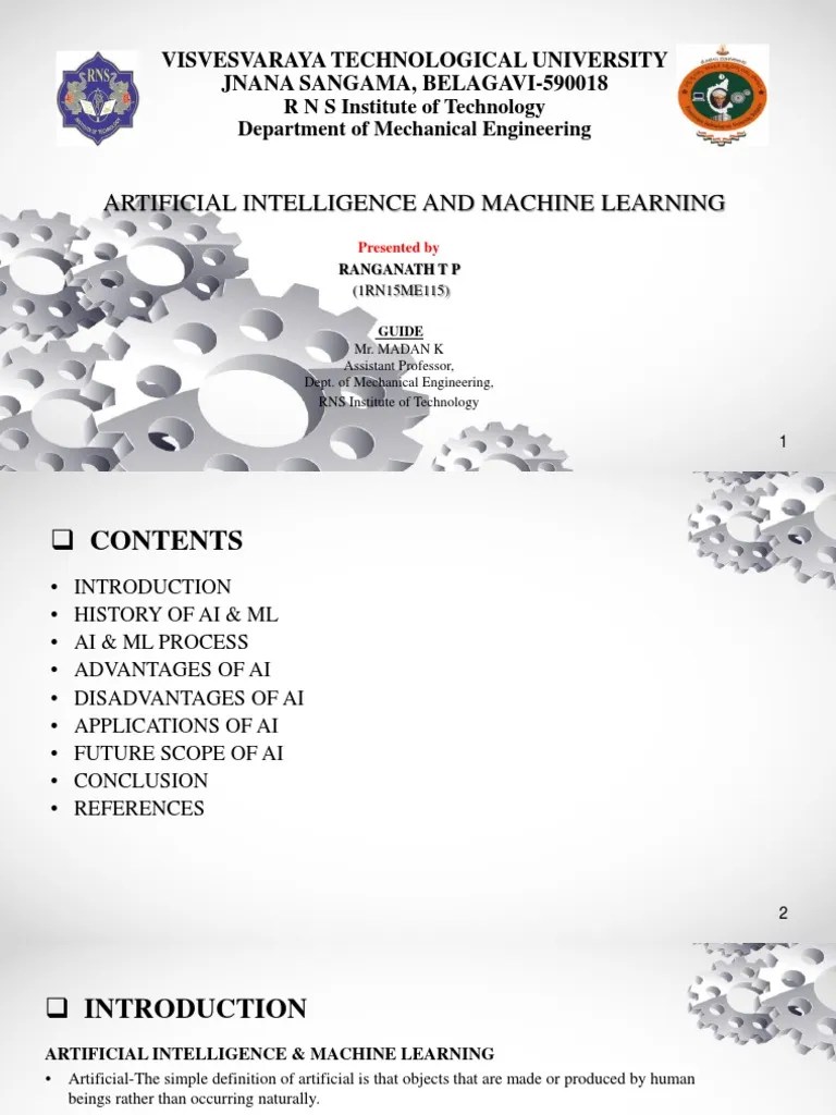 AI And ML Ppt | Artificial Intelligence | Intelligence (AI) & Semantics