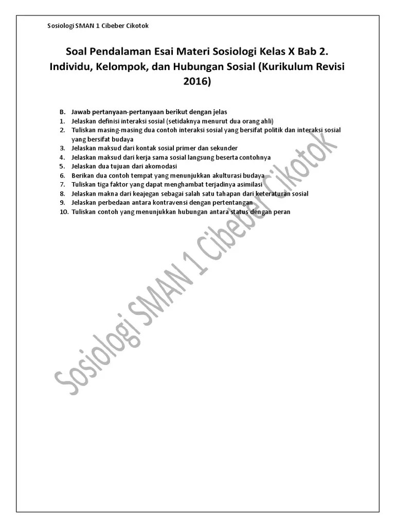 Ucapan terimakasi penulis sampaikan kepada para pihak yang telah membantu penerbitan modul ini, semoga modul ini dapat bermanfaat bai segenap pembaca. Soal Soal Pengendalian Sosial Kelas X Beinyu Com