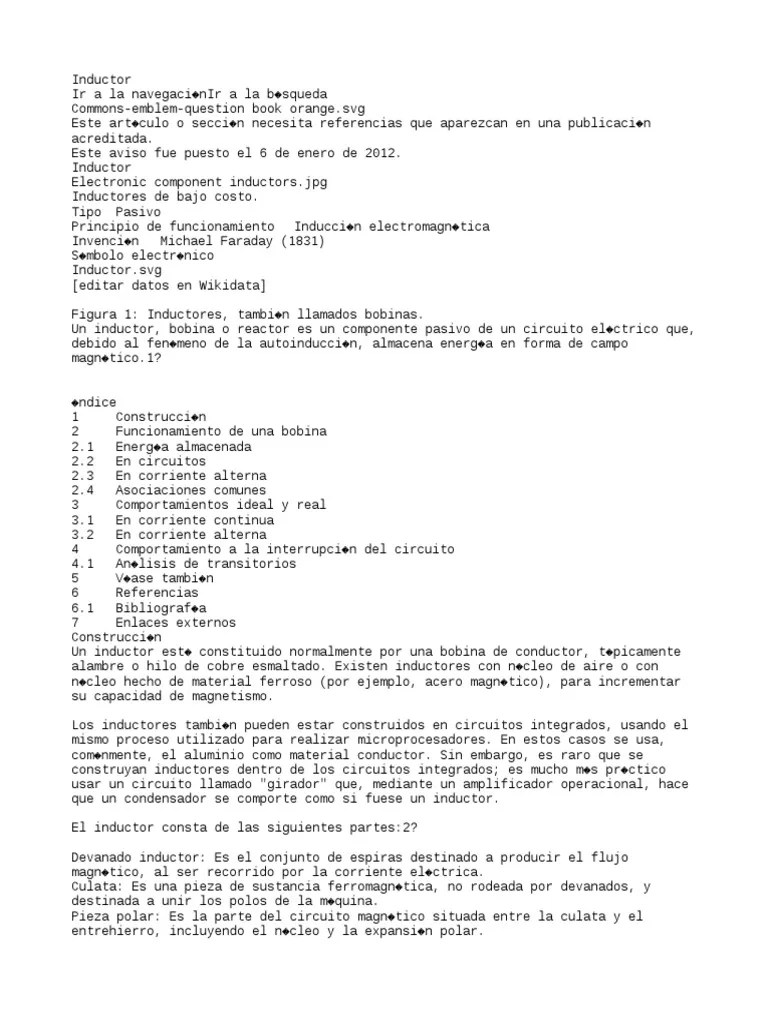 Inductor Wiki Inductor Componentes Electricos