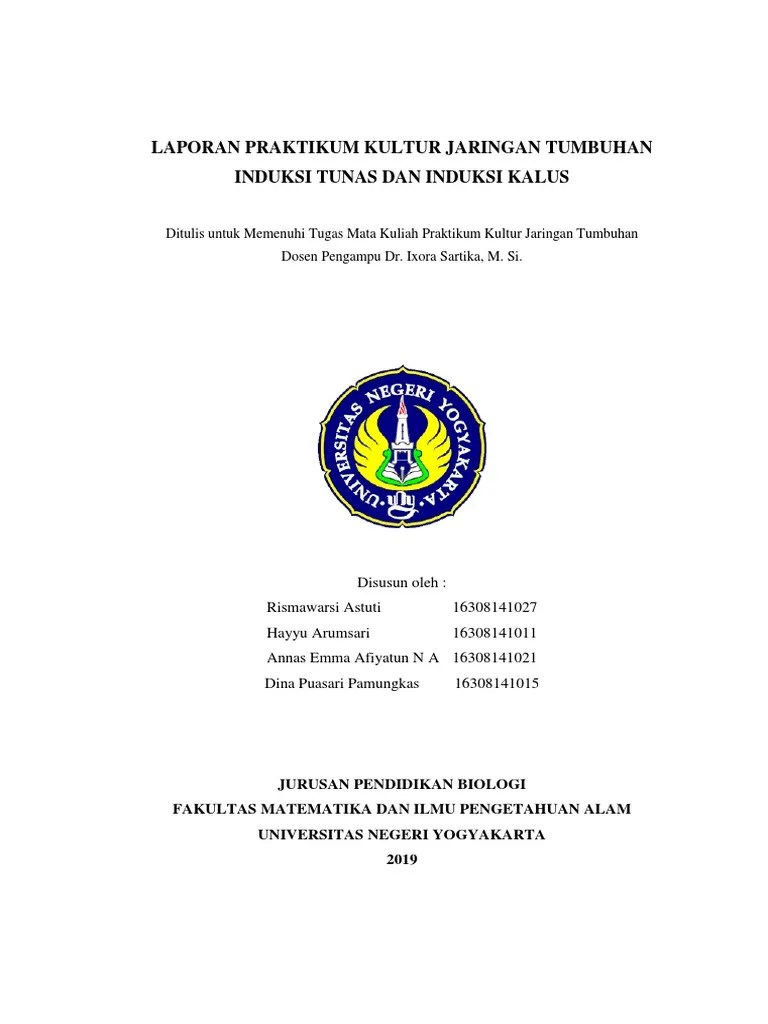 LAPORAN Induksi Tunas Kalus (BAB 1 &amp; BAB 2) | PDF