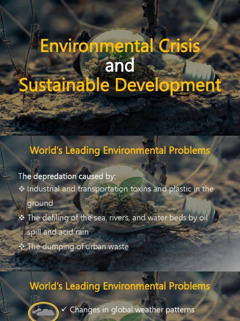 Environmental Crisis And Sustainable Development | PDF | Global Warming | Air Pollution