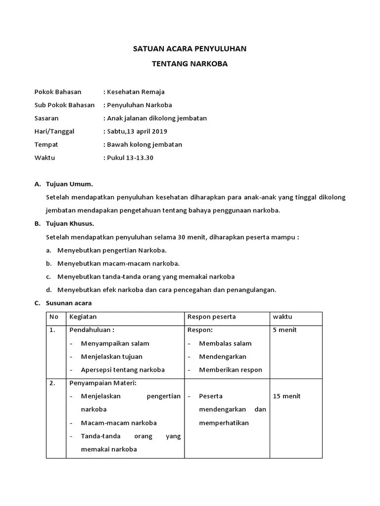 Narkoba = napza narkoba = narkotika, psikotropika dan bahan adiktif napza . Sap Narkoba 1 Pdf