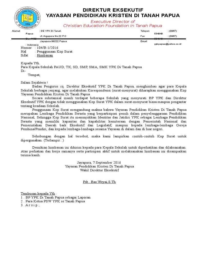 Aneka contoh kop surat osis 23 tentang inspirasi menulis kop surat pada post. Contoh Kop Surat Yayasan Tk Nusagates