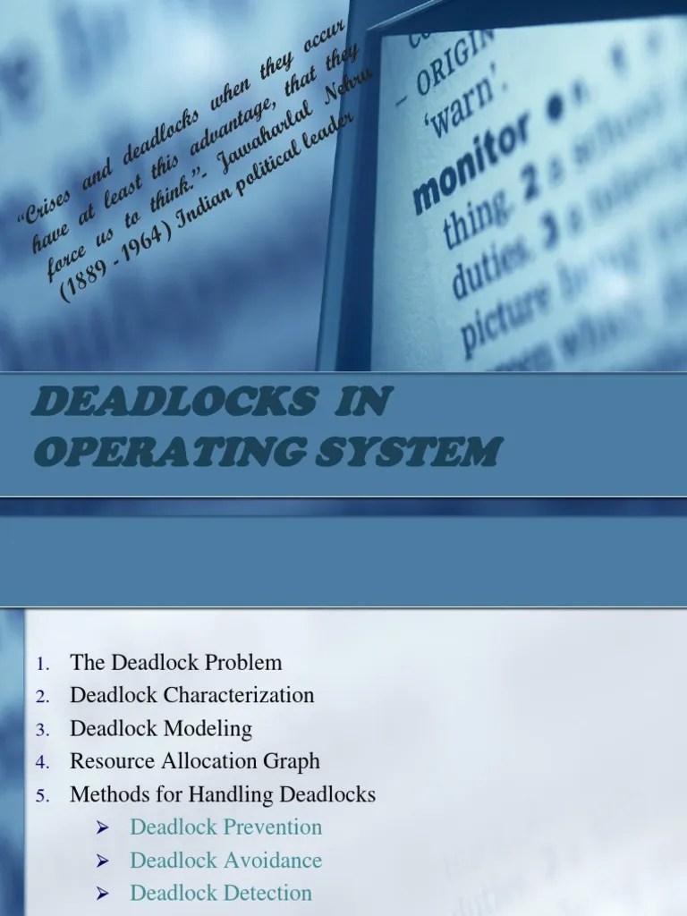 Deadlocks In Operating System | PDF | Computer Science | Concurrent Computing