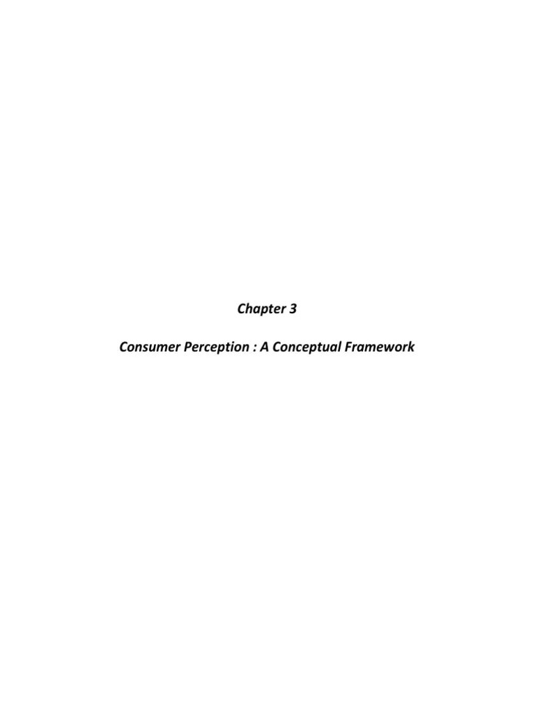 Consumer Perception: A Conceptual Framework | PDF | Perception | Brand