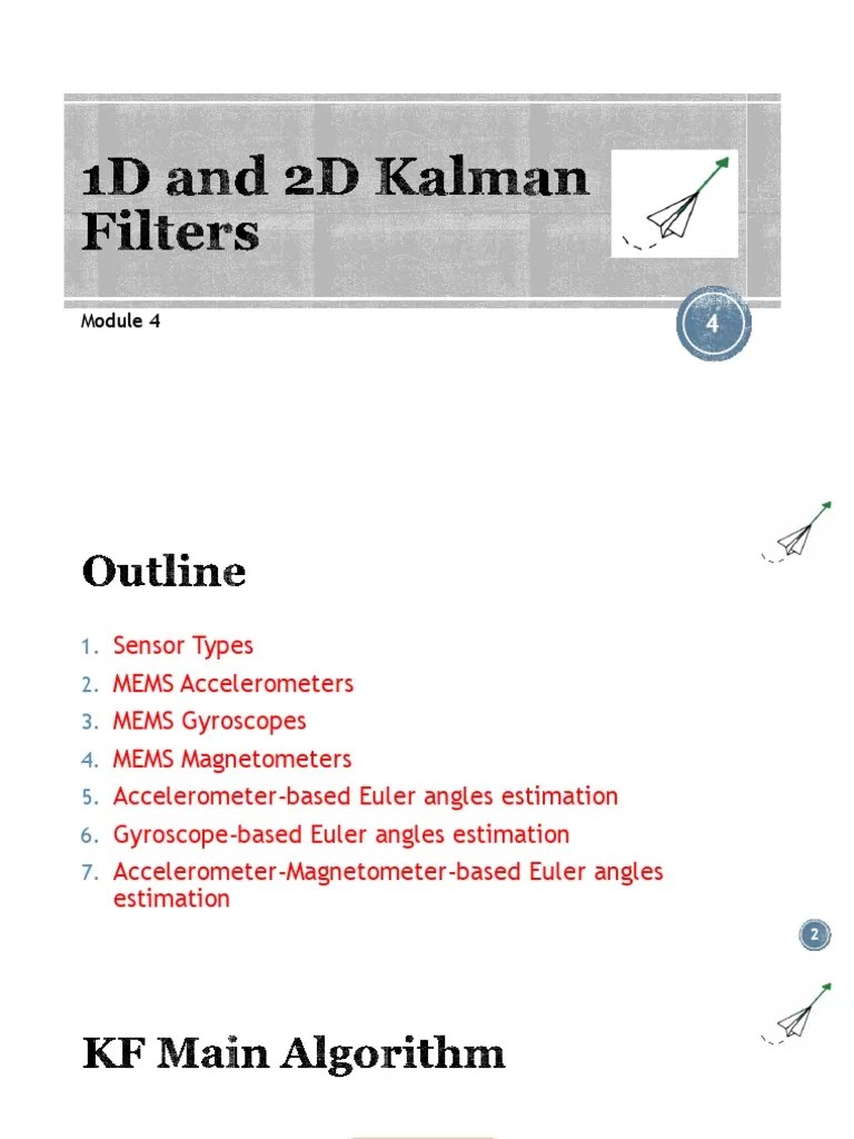 Module 4 - 1D Kalman Filters For Orientation | PDF | Kalman Filter ...