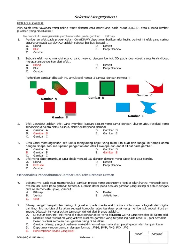 Kemudian kita akan membuat efek teks envelope sob. Soal Uas Xi Mm Desain Grafis Percetakan Genap 20182019 Upload Pdf