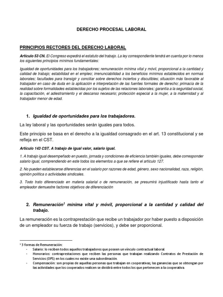 Apuntes Derecho Procesal Laboral | PDF | Derecho Laboral | Ley Procesal