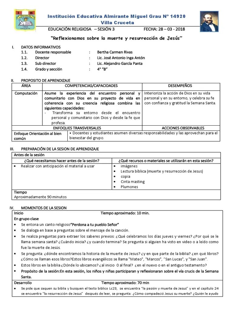 Reflexionemos Sobre La Muerte Y Resurreccion De Jesus | PDF | Biblia | Estaciones De La Cruz