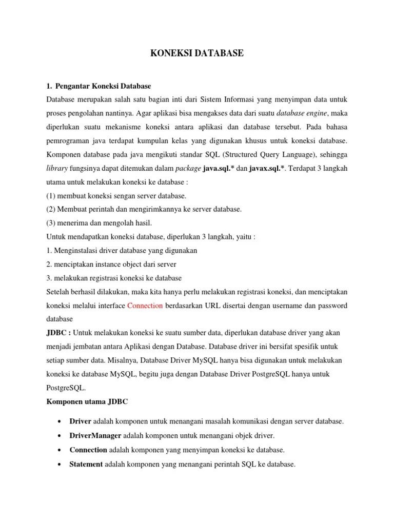 Materi 3 Pbo - Koneksi Database | PDF