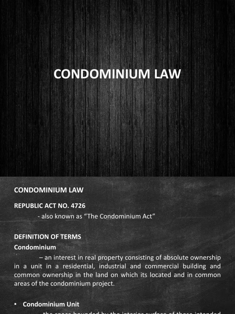 Condominium Law | Download Free PDF | Condominium | Real Property