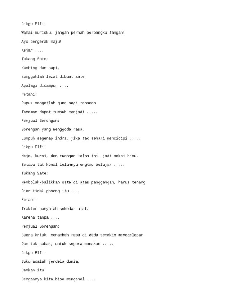 Contoh Puisi Berantai | PDF