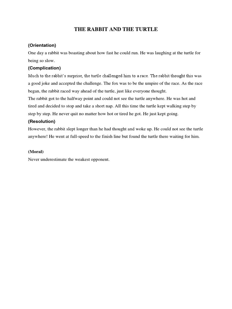 The Rabbit and The Turtle | PDF