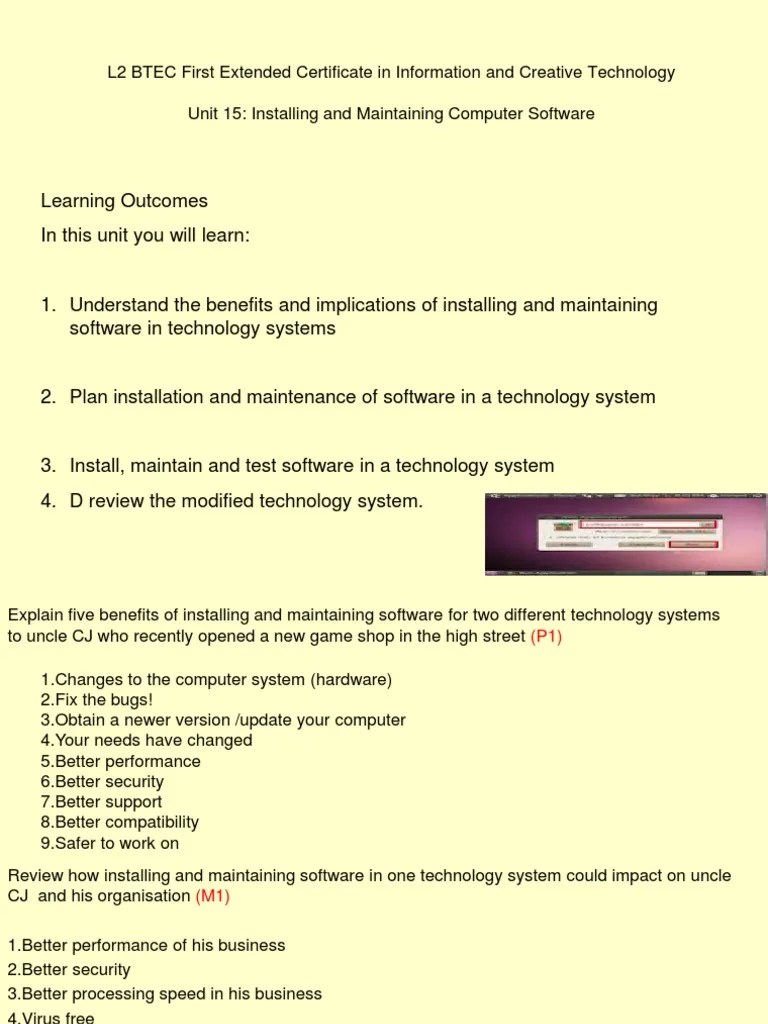 Installing And Maintaining Computer Software Unit15 | PDF | Antivirus ...