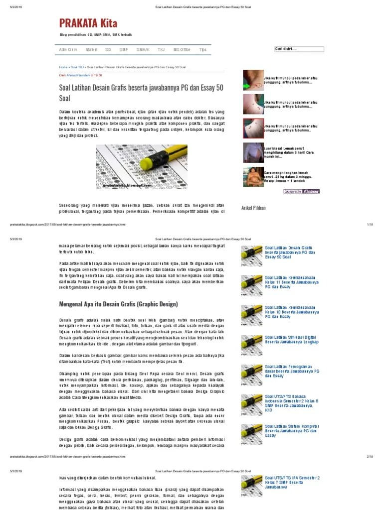soal tes blk jurusan desain grafis. Soal Latihan Desain Grafis Beserta Jawabannya Pg Dan Essay 50 Soal