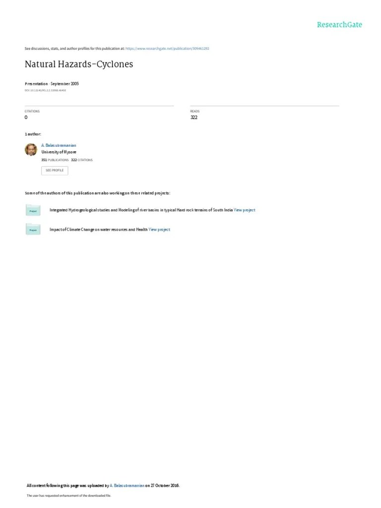 Natural Hazards Cyclones 2 | PDF | Tropical Cyclones | Cyclone