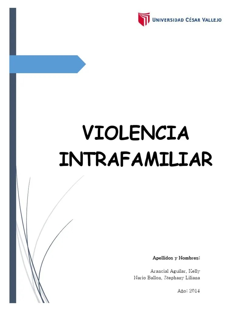 Violencia Intrafamiliar | PDF | Violencia Doméstica | La Violencia Contra Las Mujeres