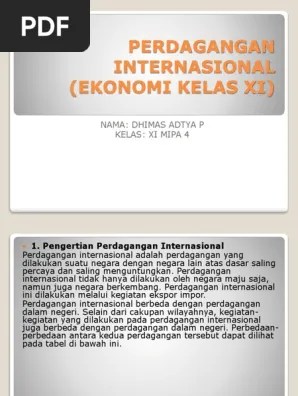 Ambisnotes Catatan Ekonomi Tentang Perdagangan Internasional Kelas 11 Ambisnotes Neraca perdagangan mencatat transaksi ekspor dan impor di antara dua negara atau lebih.